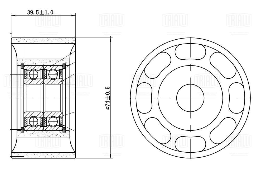 Intinzator curea, curea distributie CM 0787 TRIALLI
